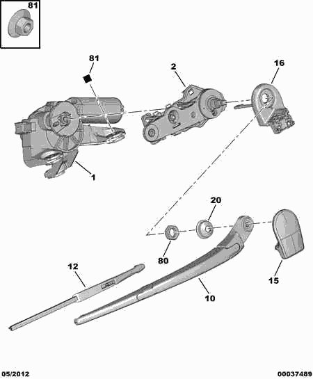 CITROËN 6423 89 - Wiper Blade www.parts5.com