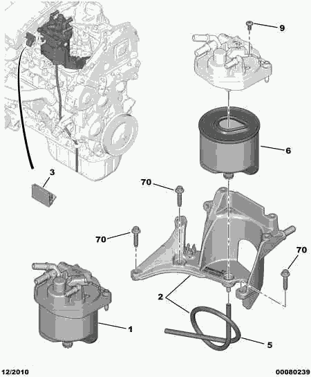 CITROËN 1906 E6 - Filtro combustible www.parts5.com