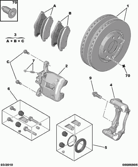 CITROËN 4404 L2 - Sada vodiacich puzdier brzdového strmeňa www.parts5.com