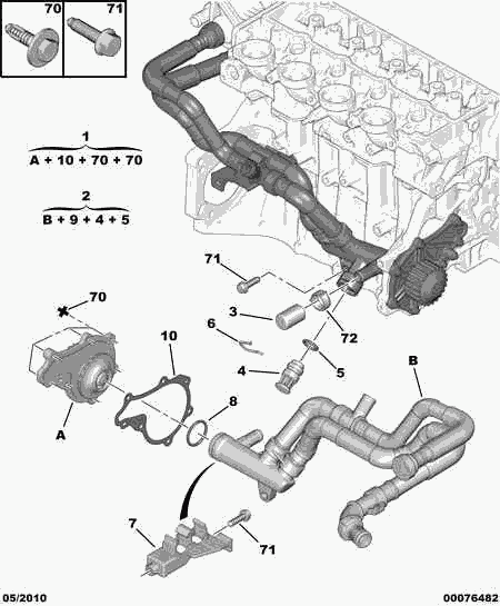 PEUGEOT 1201.G8 - Wasserpumpe www.parts5.com