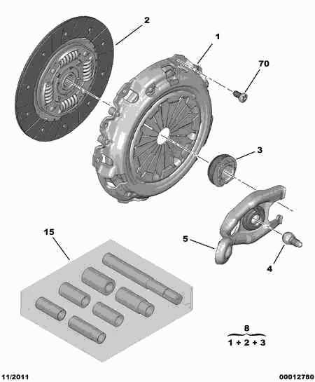 CITROËN 2052.85 - Set ambreiaj www.parts5.com