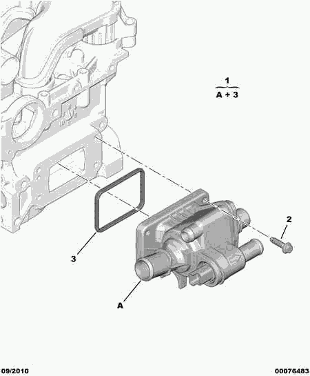 CITROËN/PEUGEOT 1336 V6 - Termostat chladenia www.parts5.com