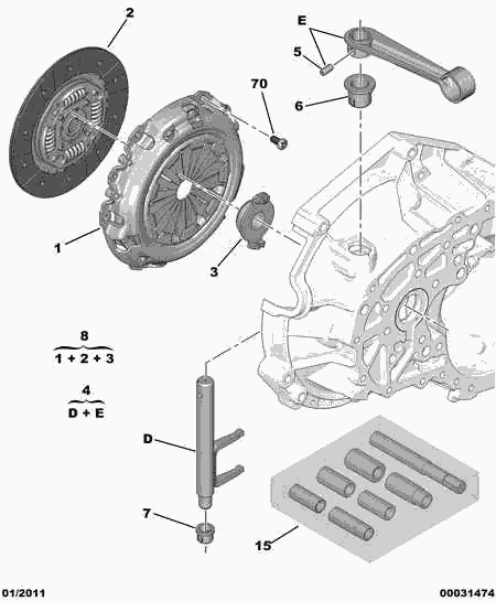 CITROËN 2050.R6 - Set ambreiaj www.parts5.com