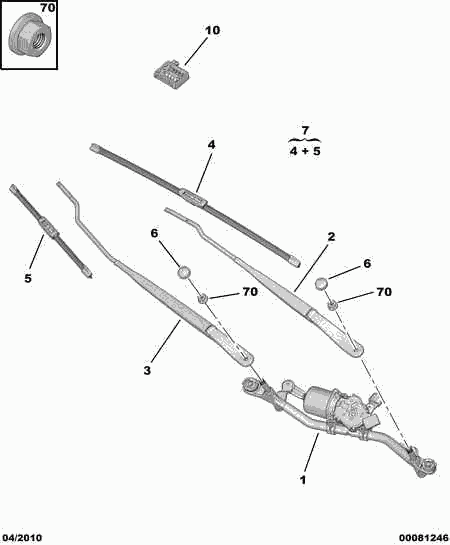 CITROËN 6423 J6 - Wiper Blade parts5.com