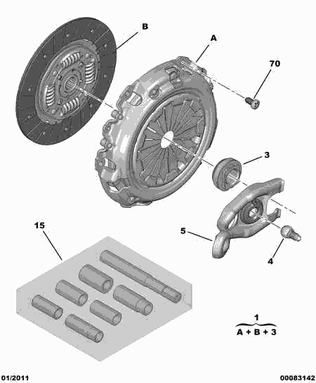 CITROËN 2053.01 - Комплект сцепления www.parts5.com