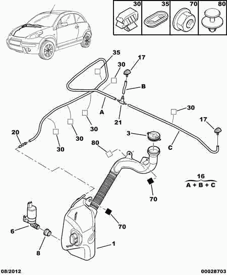 CITROËN 6434.76 - Pompe d'eau de nettoyage, nettoyage des vitres www.parts5.com