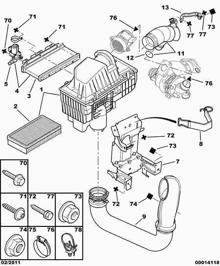 CITROËN 1444 R7 - Filter za vazduh www.parts5.com