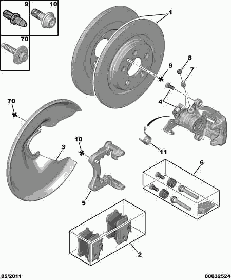 DS 4252.33 - Σετ τακάκια, δισκόφρενα www.parts5.com