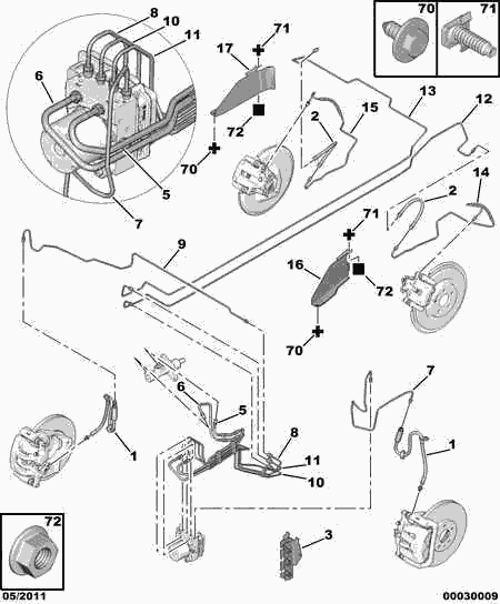 PEUGEOT 4806 A6 - Furtun frana www.parts5.com