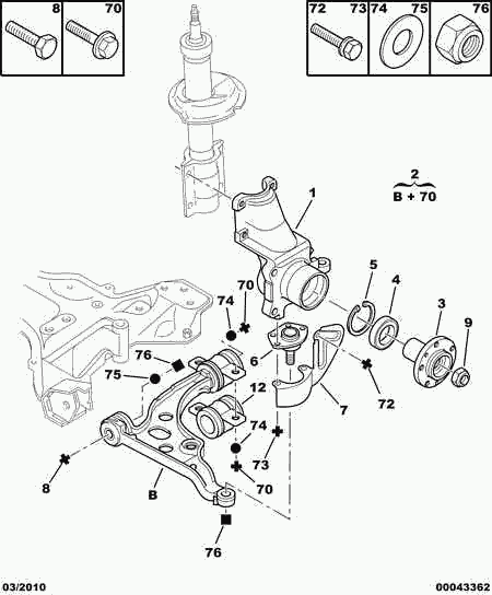 PEUGEOT 3326.63 - Set rulment roata www.parts5.com