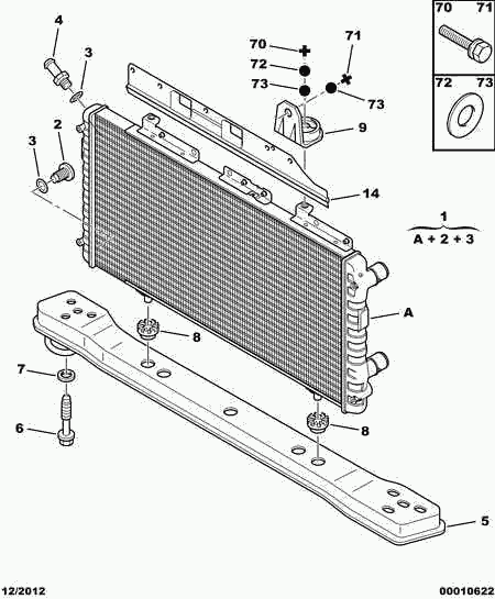 PEUGEOT 1330.97 - Radiator, engine cooling www.parts5.com