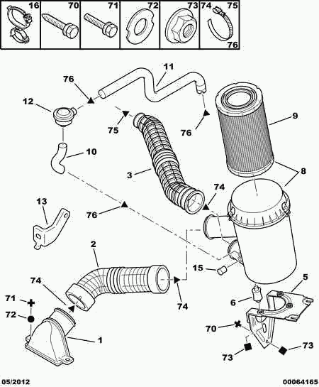 PEUGEOT 1444 RF - Filtru aer www.parts5.com