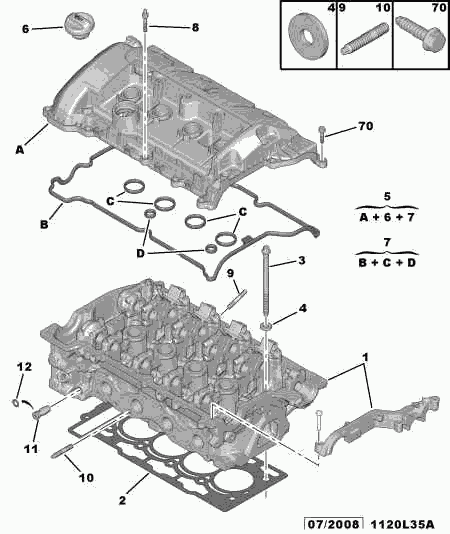 CITROËN 0249.F4 - Tömítéskészlet, szelepfedél www.parts5.com