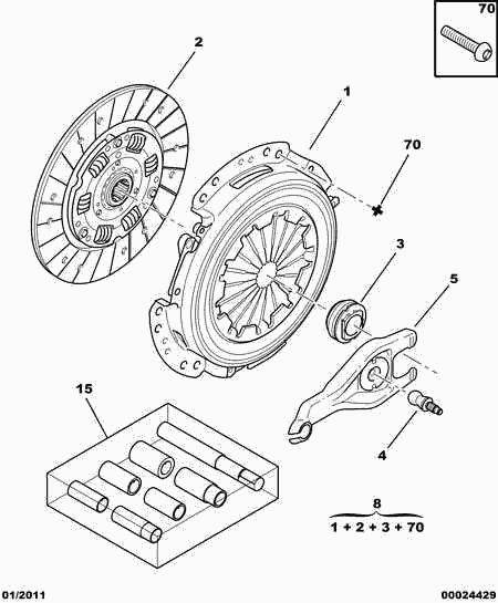 CITROËN 2052.E7 - Clutch Kit parts5.com