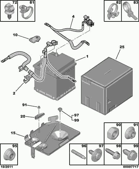 DACIA 5600 TC - 12V STARTING BATTERY www.parts5.com