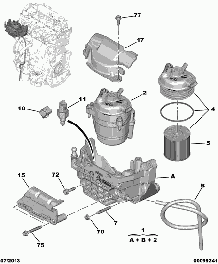 CITROËN 98 011 163 80 - Fuel filter www.parts5.com