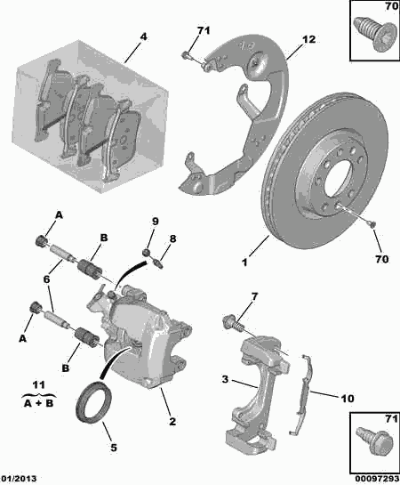 Vauxhall 4249 K1 - Disc frana www.parts5.com