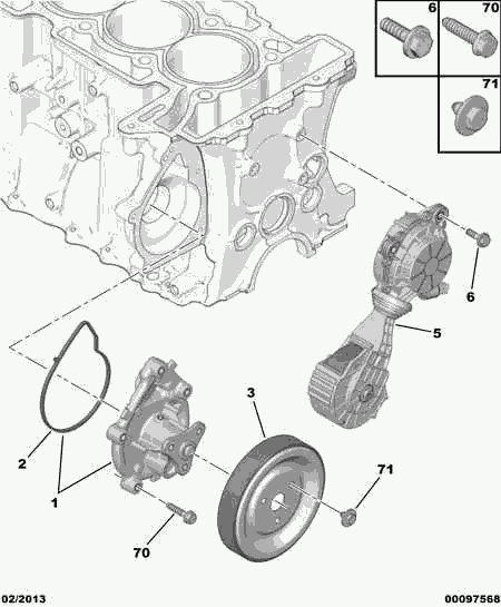 CITROËN (DF-PSA) 98 015 733 80 - WATER PUMP www.parts5.com