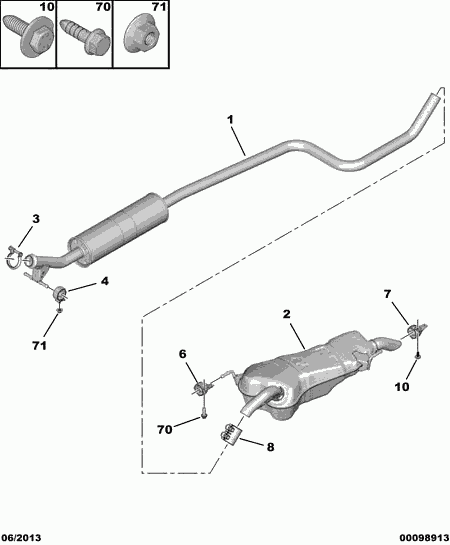 CITROËN 96 745 511 80 - Holding Bracket, silencer www.parts5.com