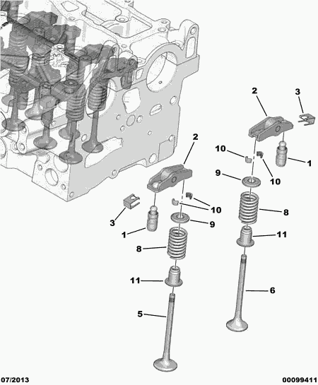 PEUGEOT 0956.63 - Seal Ring, valve stem parts5.com