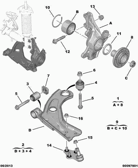 CITROËN 96 757 844 80 - Javítókészlet, kerékfelfüggesztés www.parts5.com