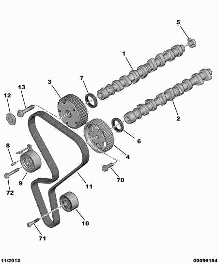 PEUGEOT 6913.V0 - Направляющий ролик, зубчатый ремень www.parts5.com