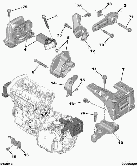 PEUGEOT 96 765 708 80 - Suport motor www.parts5.com