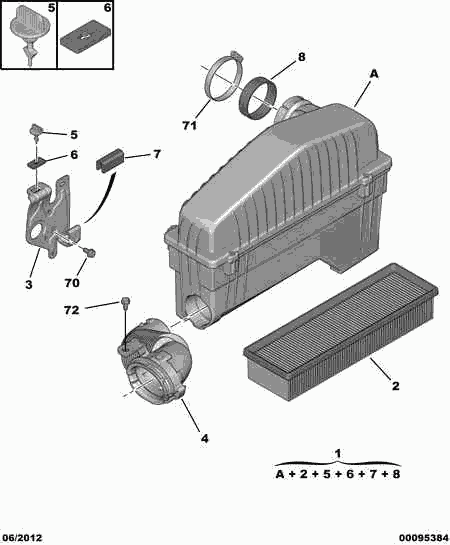 CITROËN 1444 VH - Filtro de aire www.parts5.com