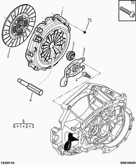 PEUGEOT 2041.97 - Cojinete de desembrague parts5.com