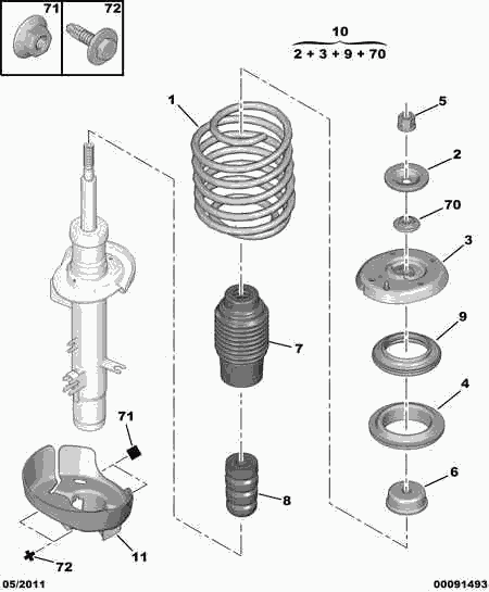 CITROËN 5038 91 - Top Strut Mounting www.parts5.com