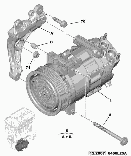 PEUGEOT 6453.WH - Compresseur, climatisation www.parts5.com