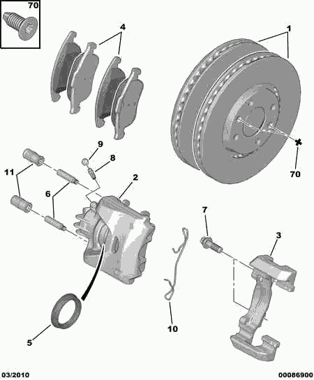 CITROËN 4448 92 - Javítókészlet, féknyereg www.parts5.com