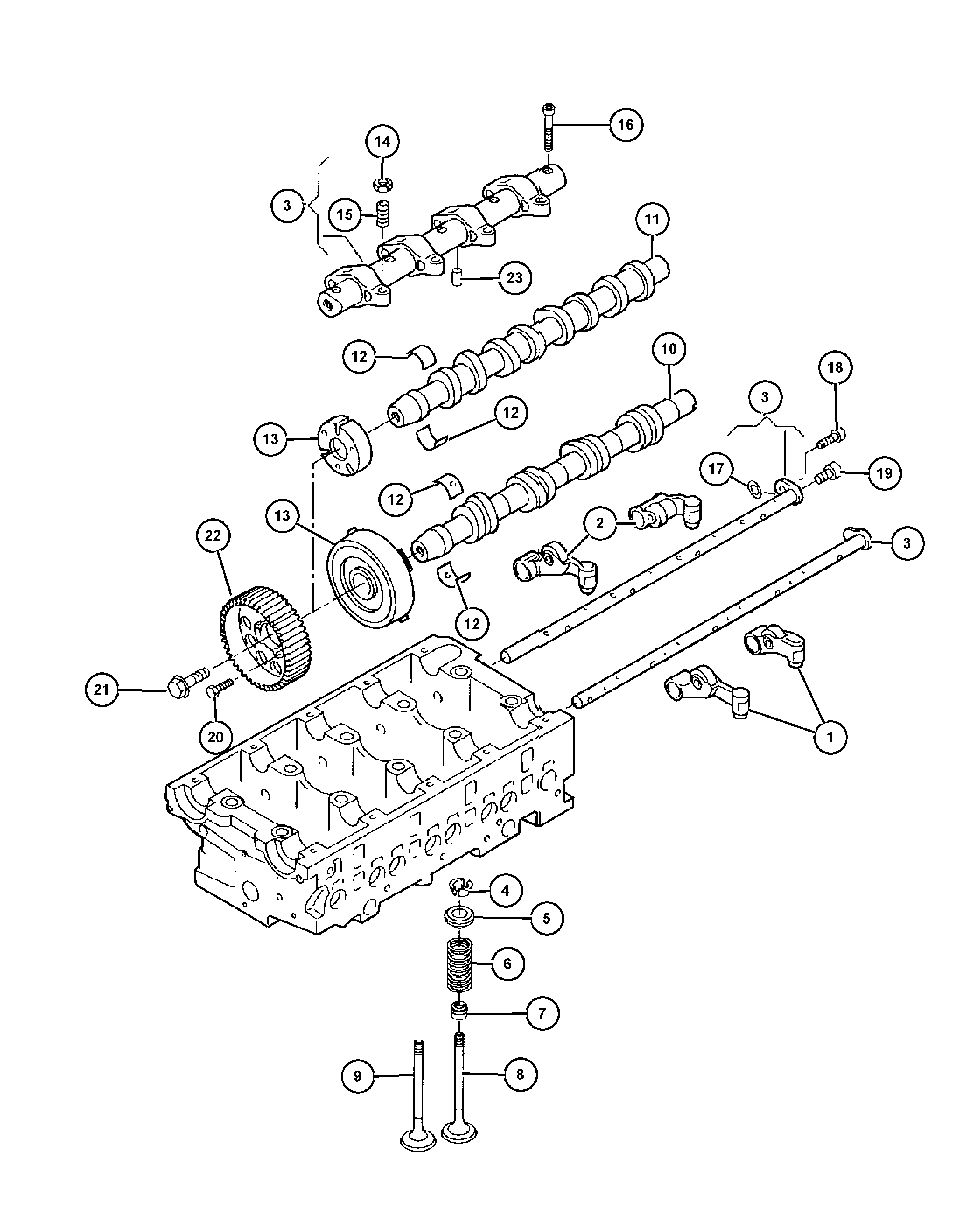 Dodge 68001 551AA - Uszczelniacz, trzonek zaworu www.parts5.com