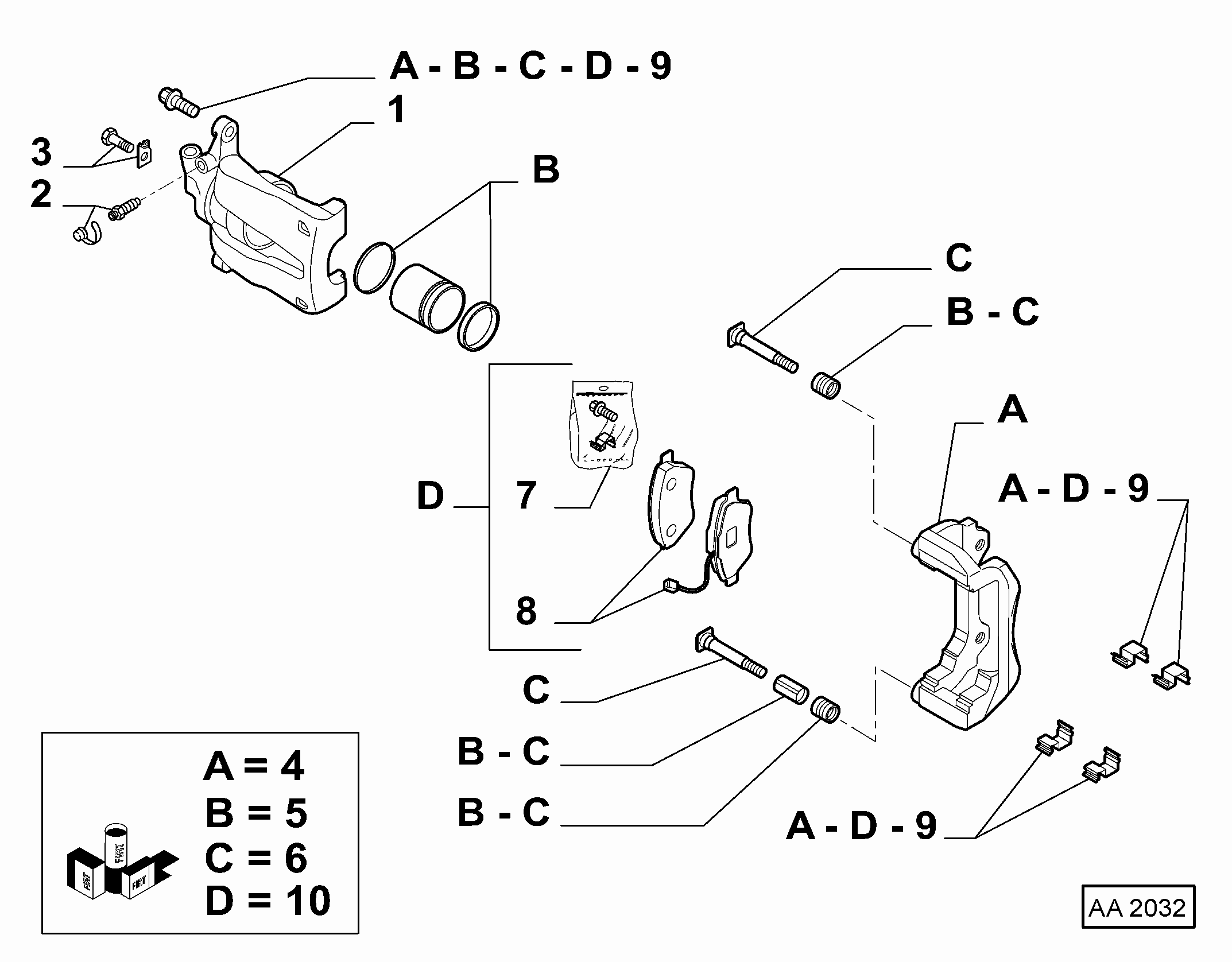 FIAT 71770030 - Brake Pad Set, disc brake www.parts5.com