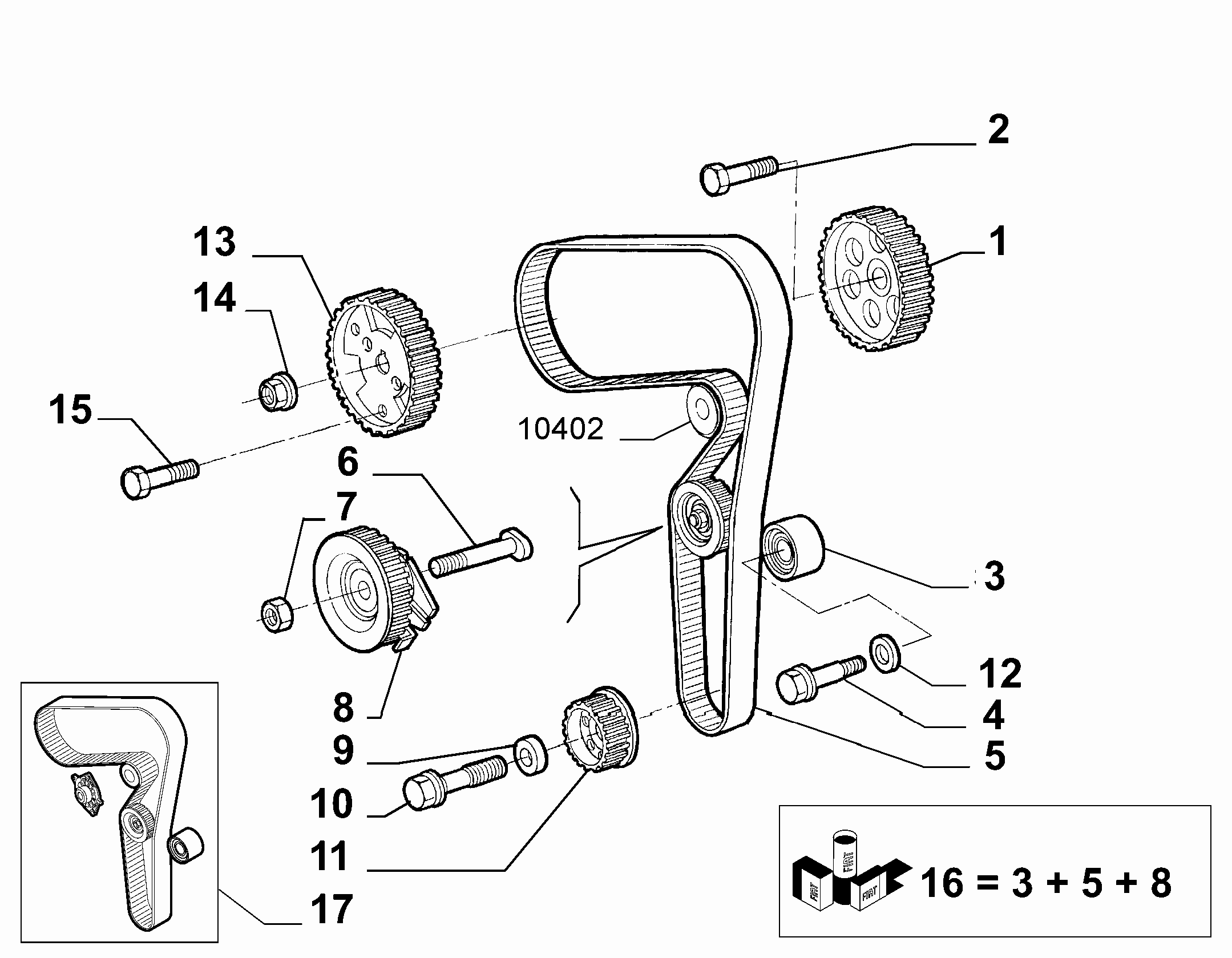 Alfa Romeo 776 3644 - Rolka kierunkowa / prowadząca, pasek rozrządu www.parts5.com