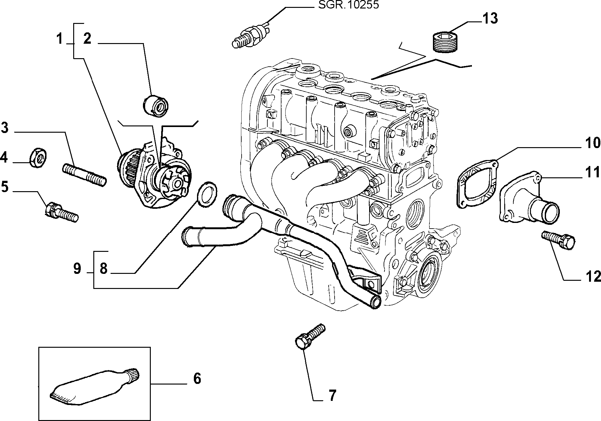 Lancia 46520401 - Water Pump parts5.com