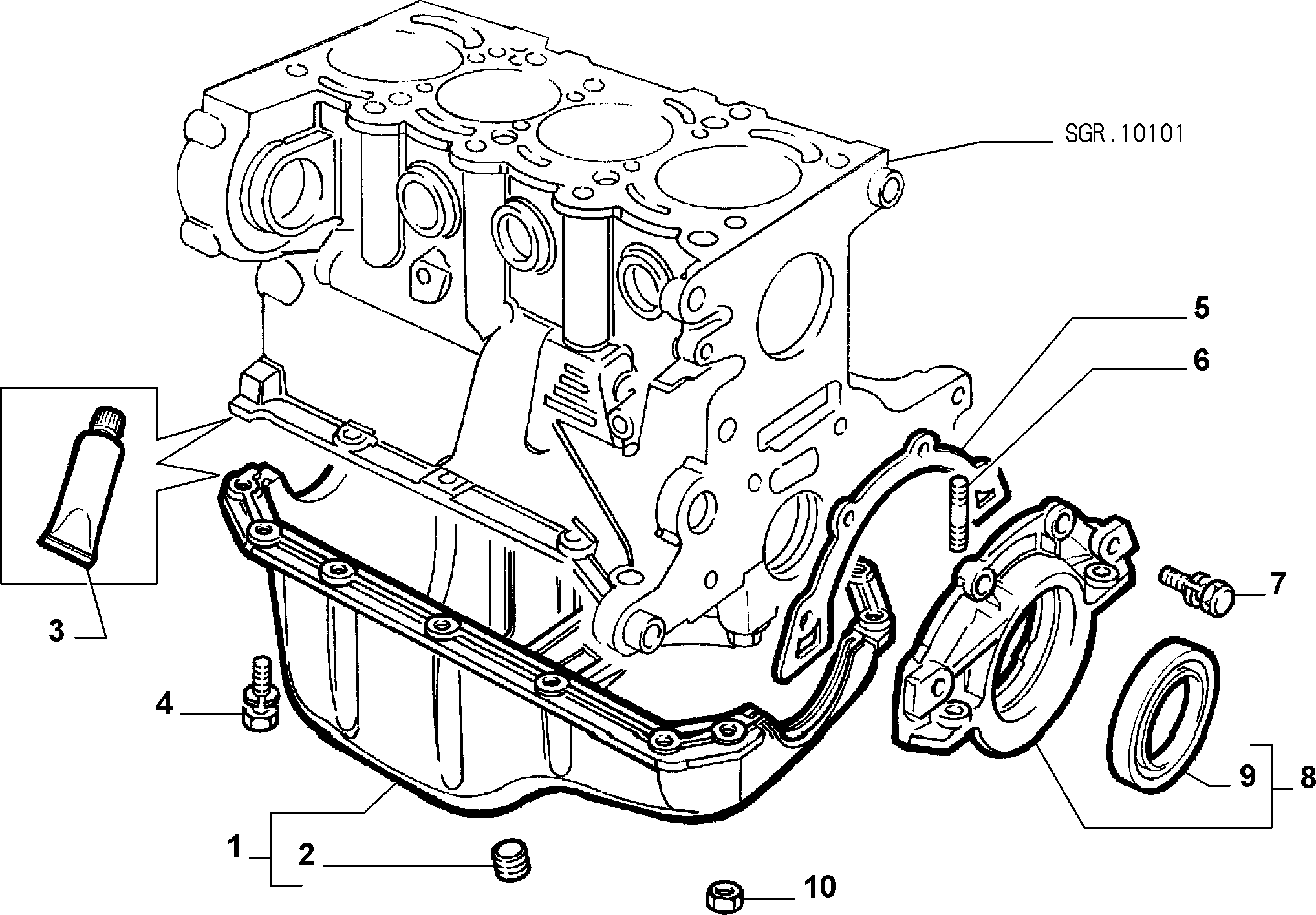 FIAT 7734022 - Sealing Plug, oil sump www.parts5.com