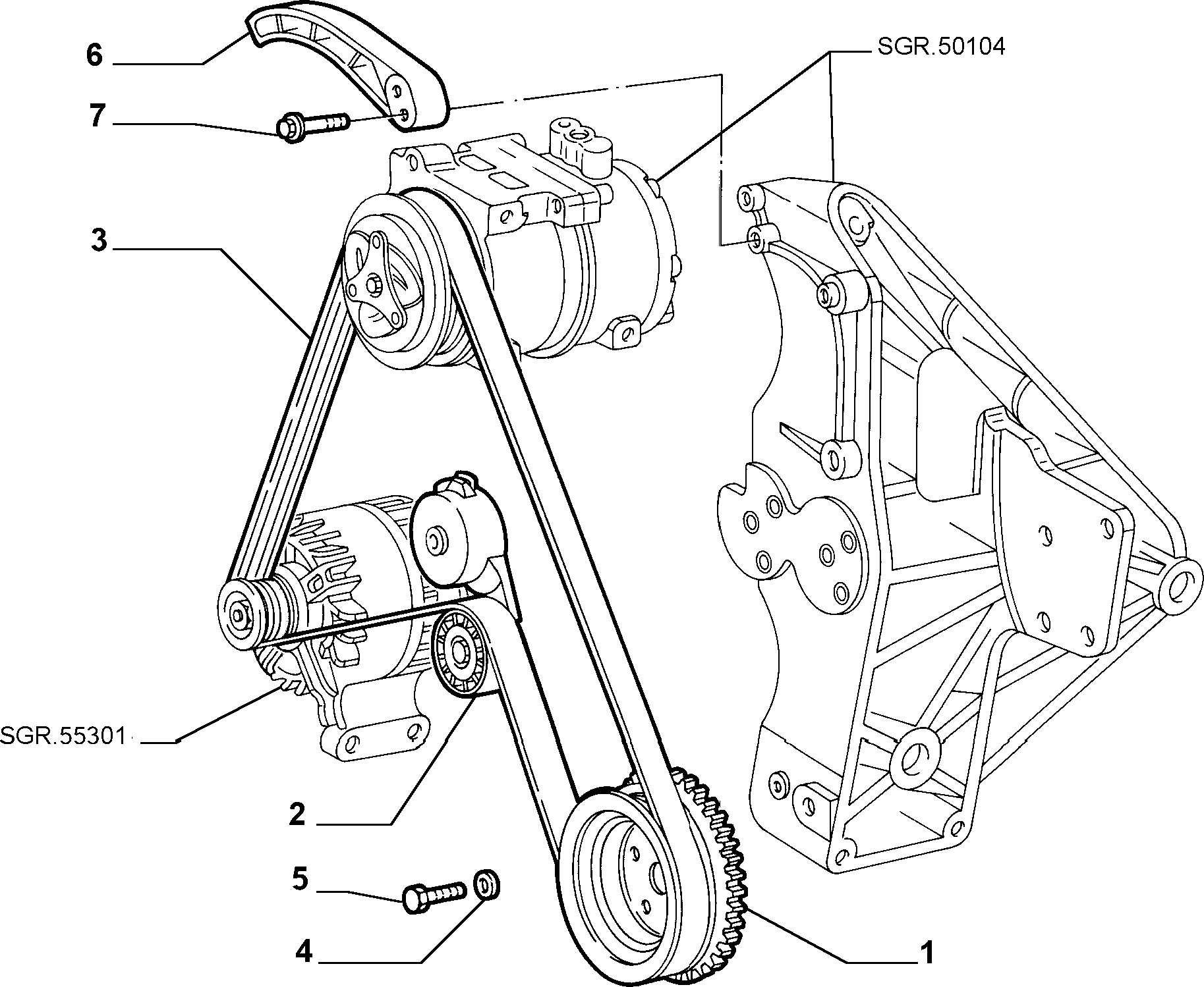 FIAT 55232450 - Kanallı V kayışı www.parts5.com