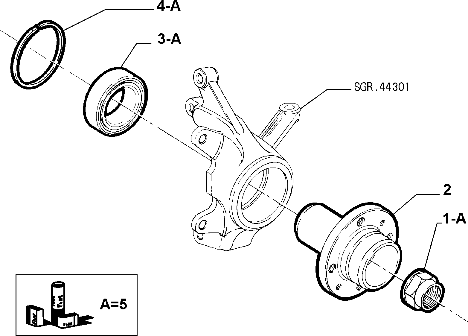 Alfarome/Fiat/Lanci 71714460 - Lożisko kolesa - opravná sada www.parts5.com