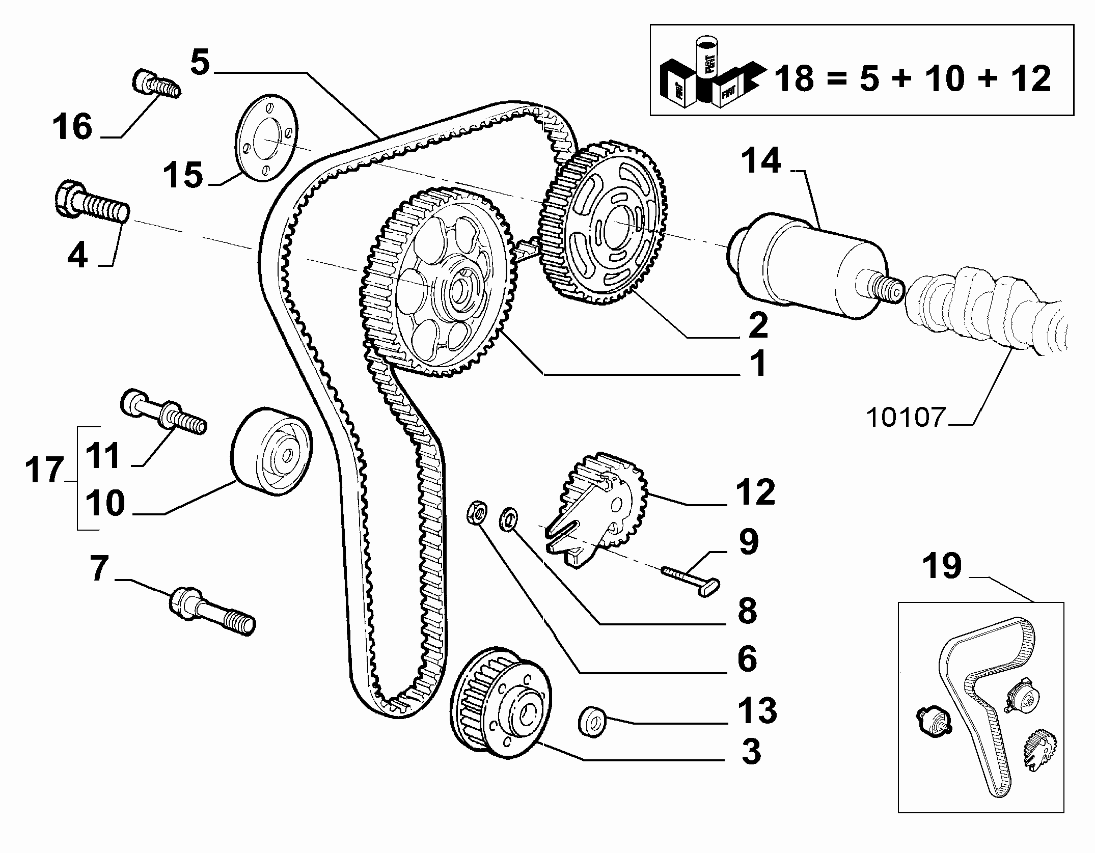 FIAT 60664403 - Deflection / Guide Pulley, timing belt www.parts5.com