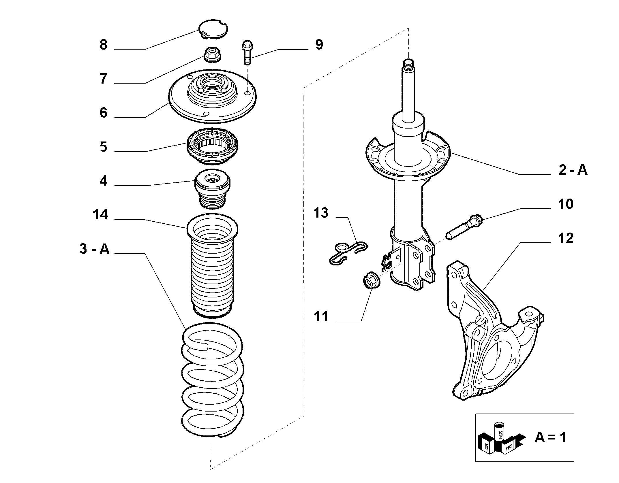 Lancia 55700767 - Amortizor www.parts5.com