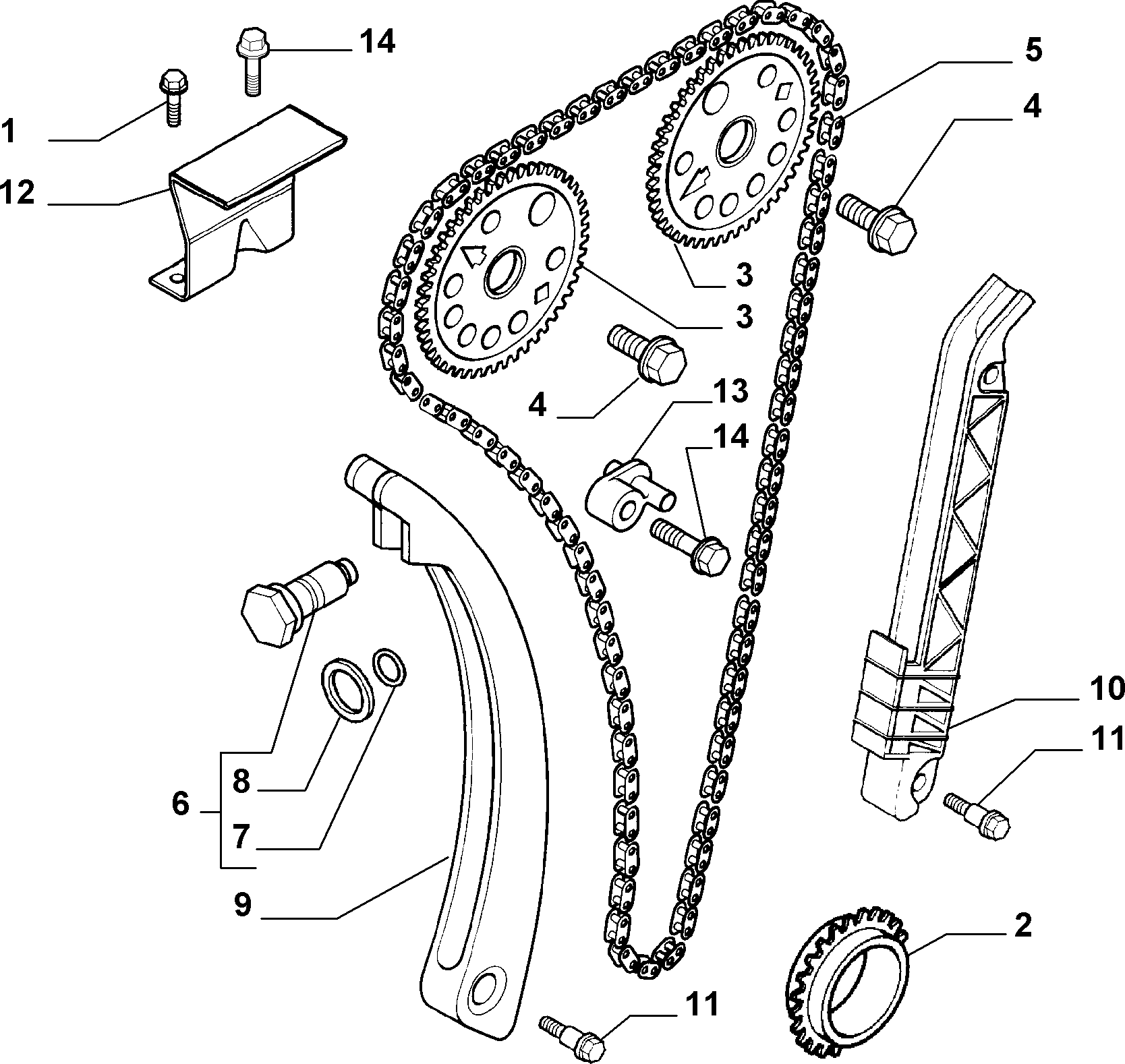 FIAT 71769984 - Chit lant de distributie www.parts5.com