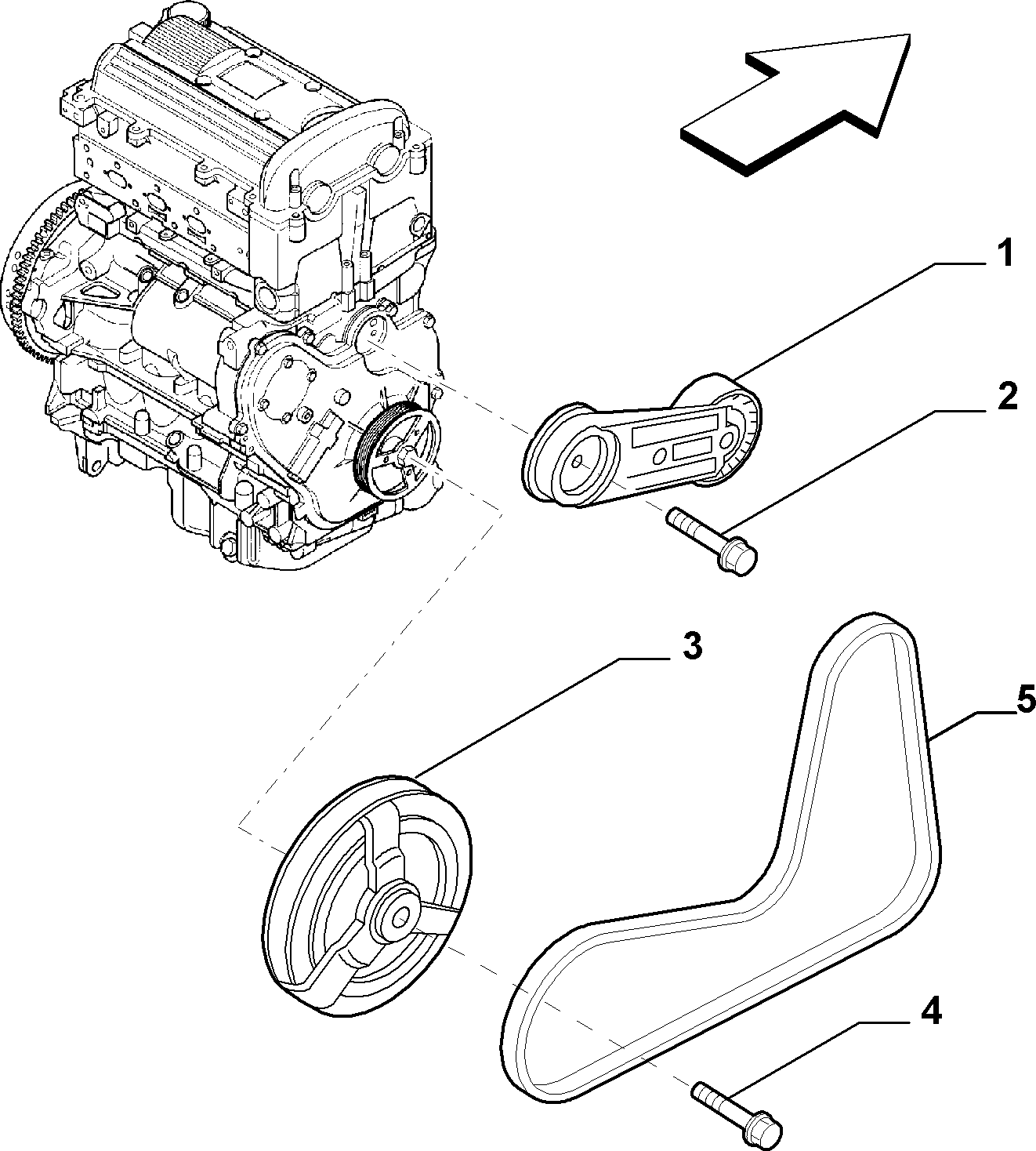 FIAT 55351458 - Klinasti rebrasti kaiš www.parts5.com