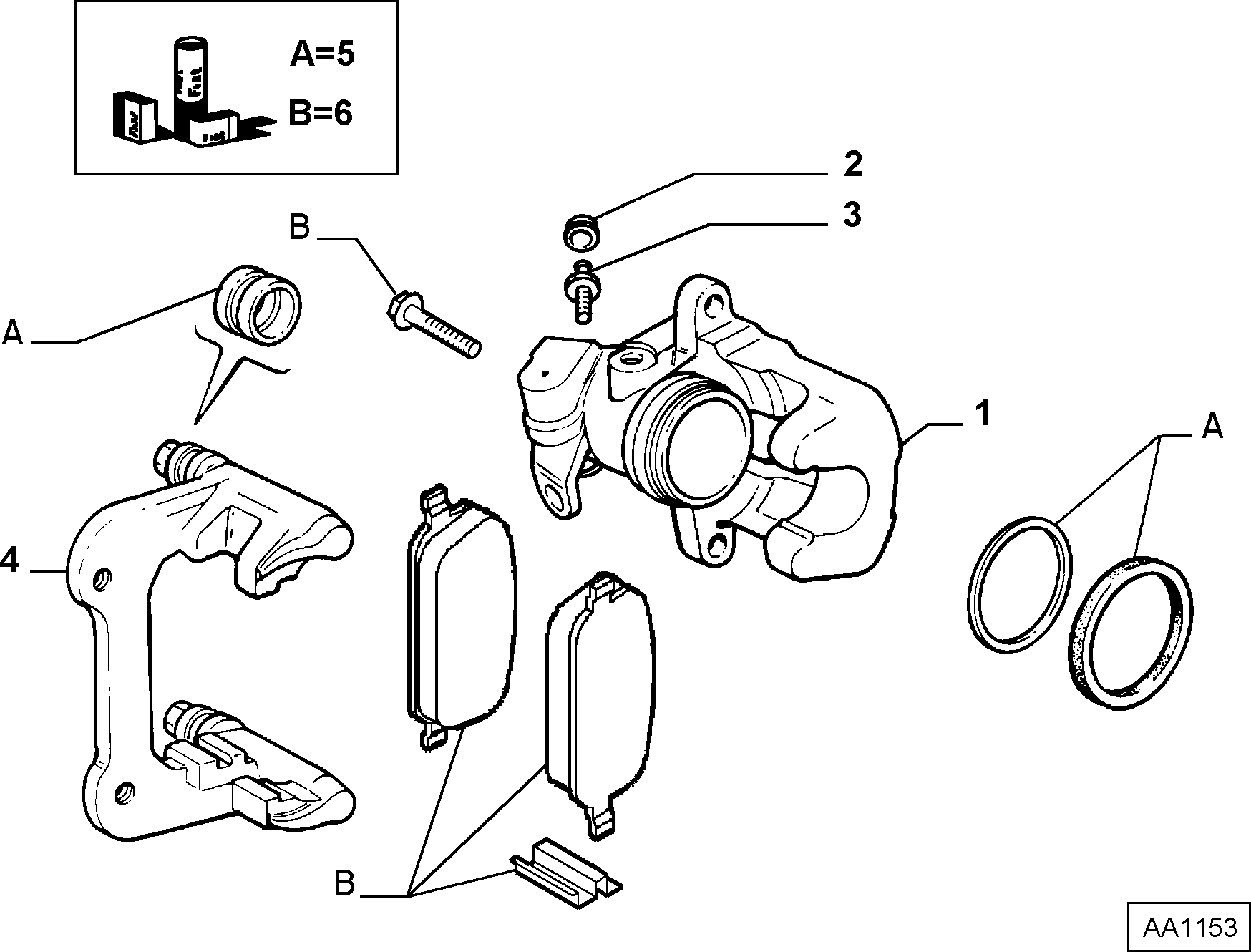 Abarth 9947819 - Repair Kit, brake caliper www.parts5.com