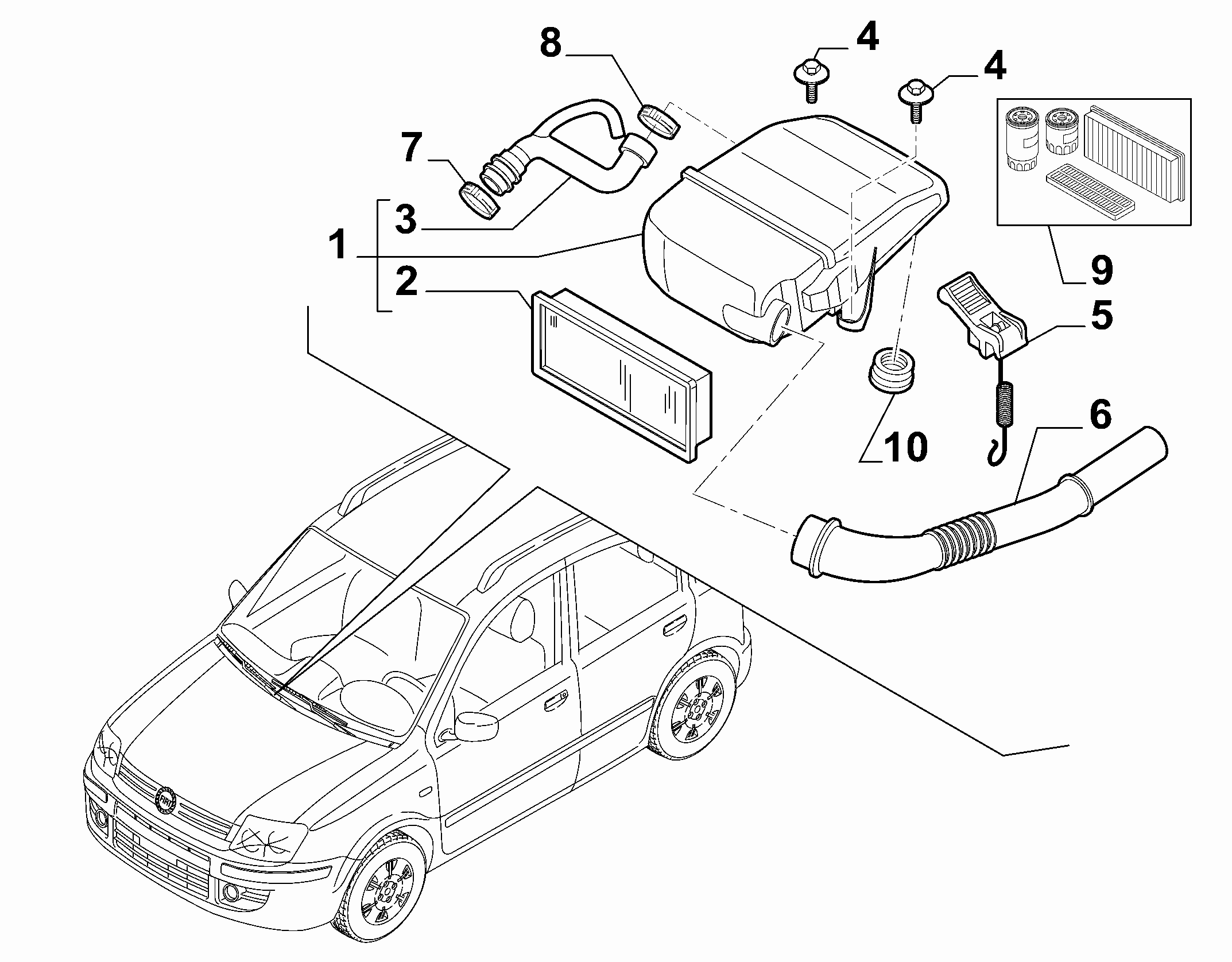 Lancia 55183269 - Air Filter parts5.com