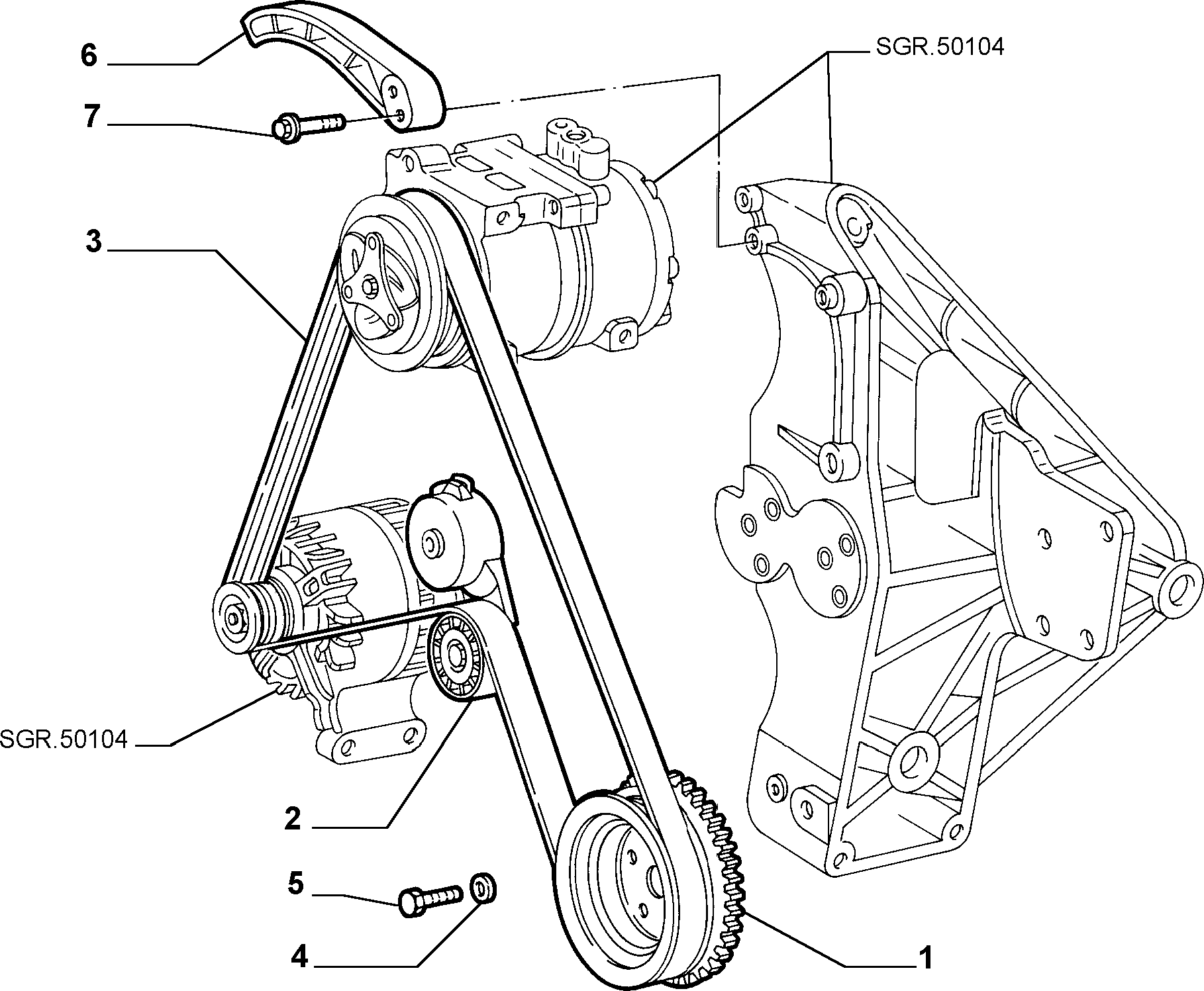 FIAT 55232449 - Поликлиновой ремень www.parts5.com