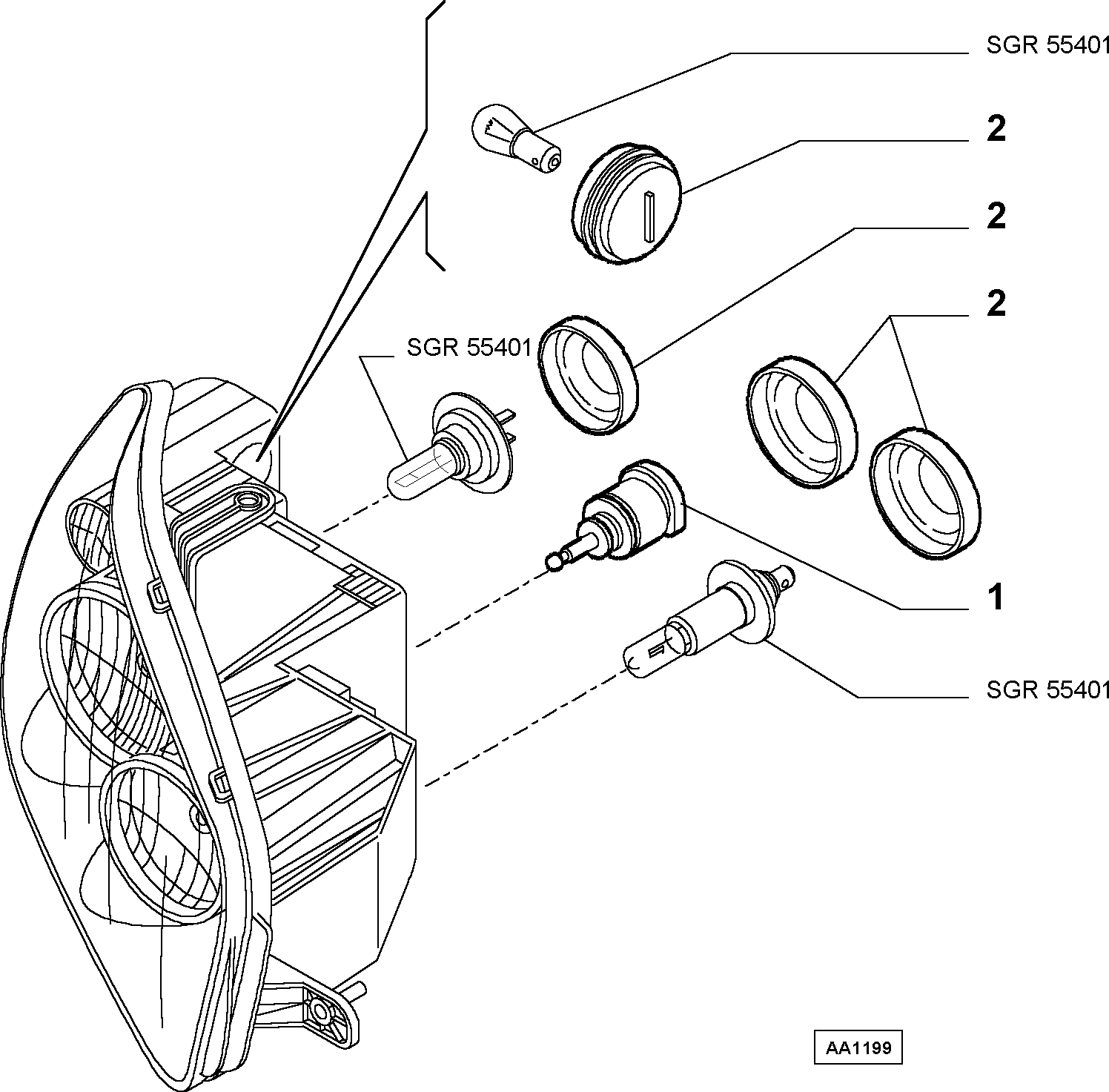 FIAT 9948336 - Seadeelement,tulekauguse regul. www.parts5.com