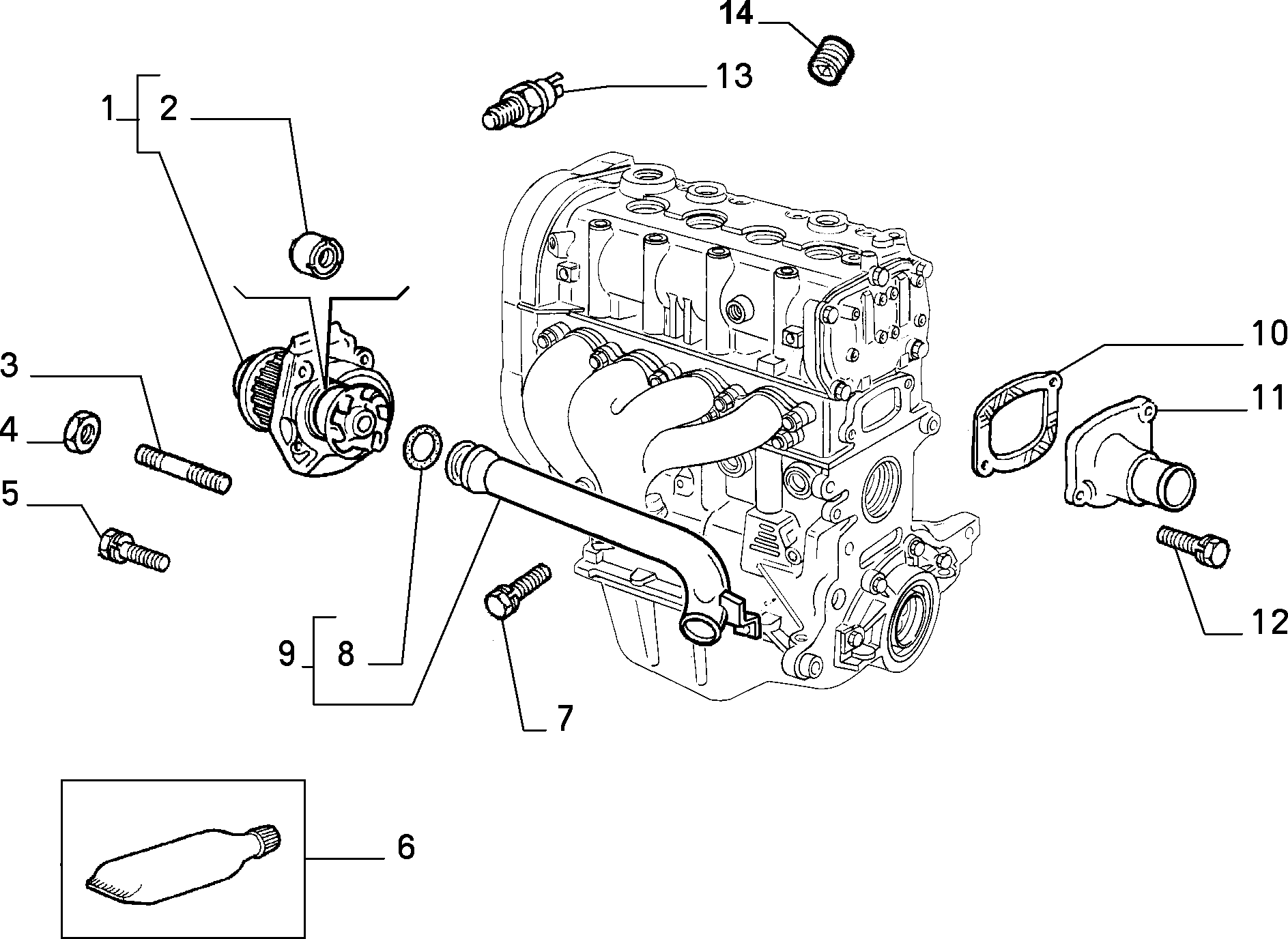 FIAT 46422512 - Water Pump parts5.com