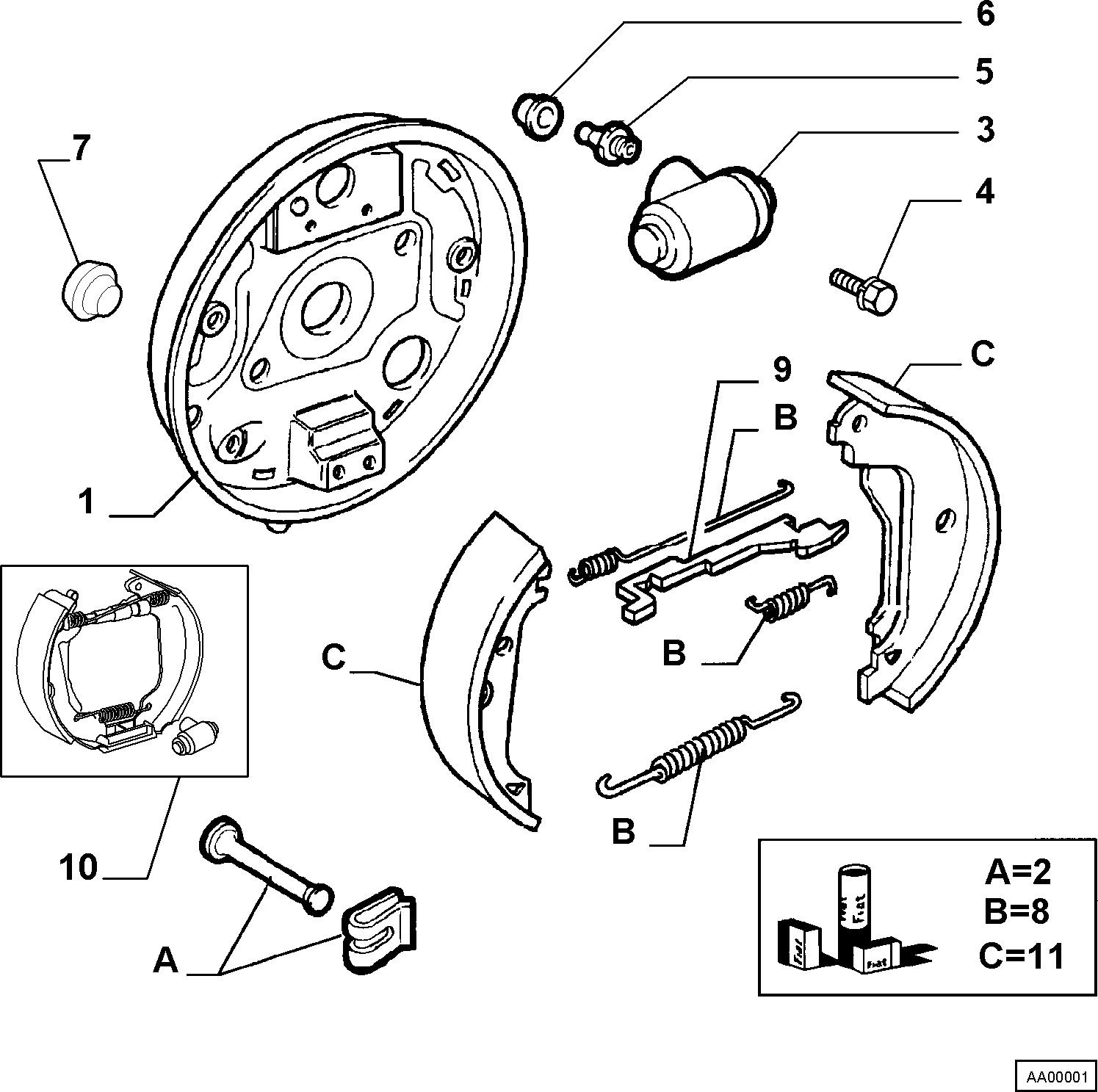 FIAT 9947773 - Set saboti frana www.parts5.com