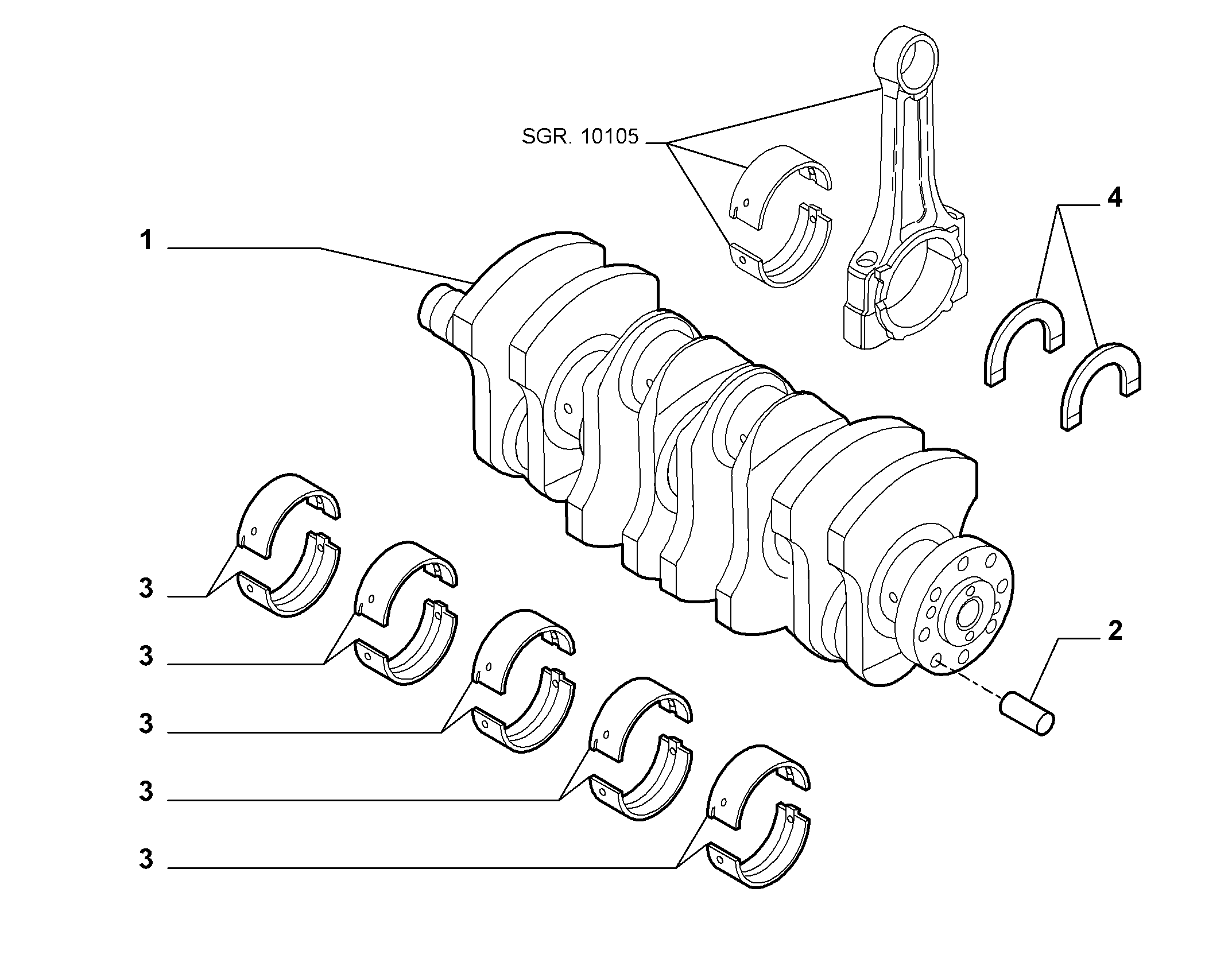 FIAT 71732982 - Main Bearings, crankshaft parts5.com